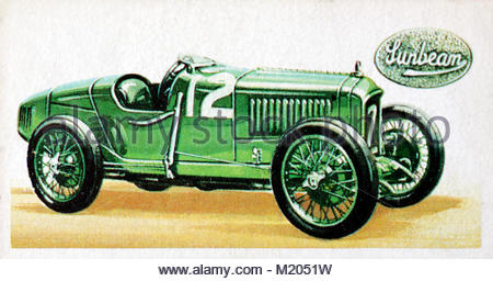 Green Sunbeam Grand Prix 2 Liter 1923 Illustration Stockfoto