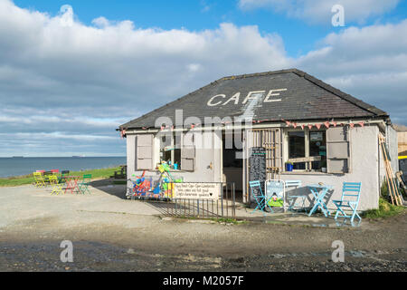 Lligwy Beach Café und Shop in der Nähe von Moelfre auf Anglesey Stockfoto