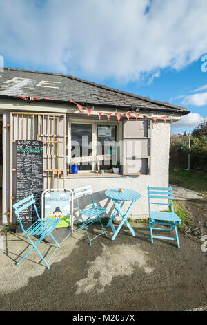 Lligwy Beach Café und Shop in der Nähe von Moelfre auf Anglesey Stockfoto