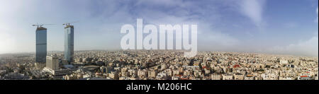 Panoramablick Stadt Amman - Jordan Gate Towers schöne Himmel Winter Stockfoto