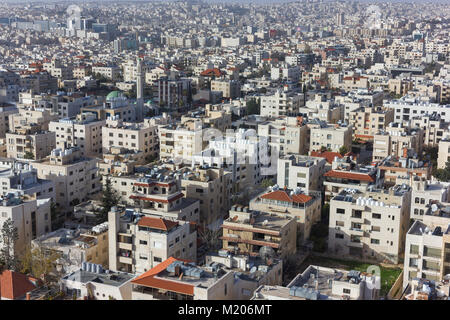 Die neue Innenstadt von Amman abdali Bereich - Jordanien Amman - Ansicht von modernen Gebäuden in Amman bei Nacht Stockfoto