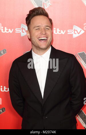 Die Voice Drücken Sie die Taste Start auf der Ham Yard Hotel, London Mit: Olly Murs Wo: London, Vereinigtes Königreich, wenn: 03 Jan 2018 Credit: WENN.com Stockfoto