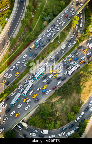 Istanbul Ansicht aus der Luft zeigt uns Stau Stockfoto