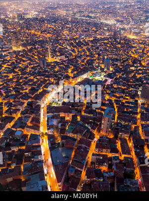 Istanbul Ansicht aus der Luft zeigt uns erstaunliche twilight Szene Stockfoto