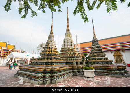 Die externe Dekorationen im Wat Pho Tempel in Bangkok, Thailand Stockfoto