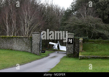 Allgemeine Ansicht des Cass Sculpture Gallery auf dem Goodwood Estate in Chichester, West Sussex, UK. Stockfoto