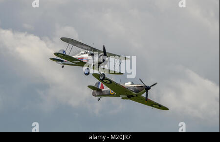 RAF-Kämpfer von 1939 in Shoreham Airshow Stockfoto