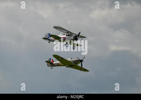 RAF-Kämpfer von 1939 in Shoreham Airshow Stockfoto