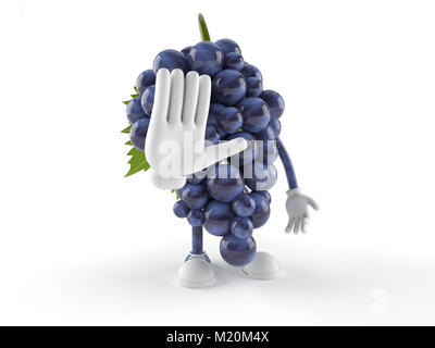 Trauben Zeichen auf weißem Hintergrund Stockfoto
