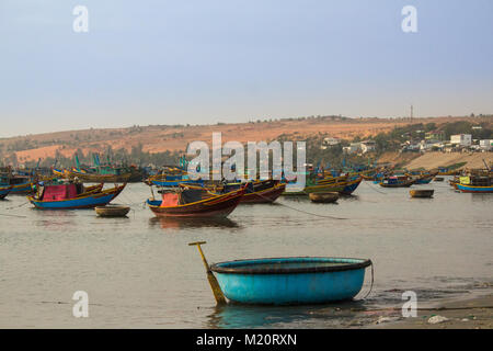 Fisher Boat Harbour in Mui Ne, Vietnam - Stockfoto