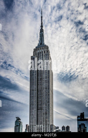 Blick auf die Nordseite des Empire State Building Stockfoto