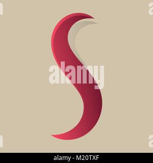 Buchstabe S Logo Stock Vektor