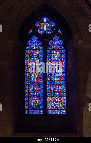 Amerikanische Staatsmänner Glasfenster, nördlichen Querschiff, Washington National Cathedral, 3101 Wisconsin Avenue NW, Washington DC Stockfoto