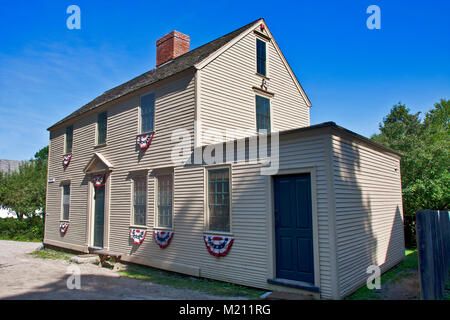 Portsmouth, New Hampshire: Strawbery Banke Museum am Pfütze Dock Rider-Wood Haus Stockfoto