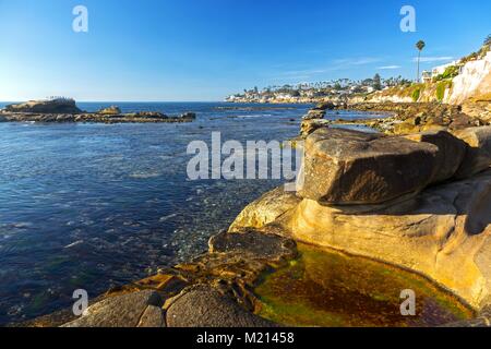 Bird Rock Küste Südkaliforniens Landschaft Pazifik Strand San Diego Kalifornien Stockfoto