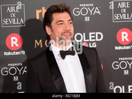 Madrid, Spanien. 3. Februar, 2018. Während der rote Teppich der Spanischen Filmpreis "Goya" am 3. Februar 2018 in Madrid, Spanien. © David Gato/Alamy leben Nachrichten Stockfoto