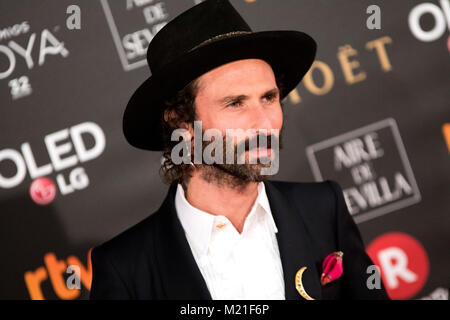 Madrid, Spanien. 3. Februar, 2018. Leiva während der rote Teppich der Spanischen Filmpreis "Goya" am 3. Februar 2018 in Madrid, Spanien. © David Gato/Alamy leben Nachrichten Stockfoto