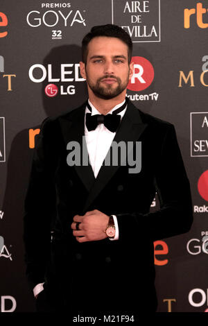 Madrid, Spanien. 3. Februar, 2018. Jesus Castro während der rote Teppich der Spanischen Filmpreis "Goya" am 3. Februar 2018 in Madrid, Spanien. © David Gato/Alamy leben Nachrichten Stockfoto