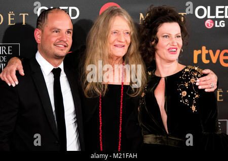 Madrid, Spanien. 3. Februar, 2018. Während der rote Teppich der Spanischen Filmpreis "Goya" am 3. Februar 2018 in Madrid, Spanien. © David Gato/Alamy leben Nachrichten Stockfoto