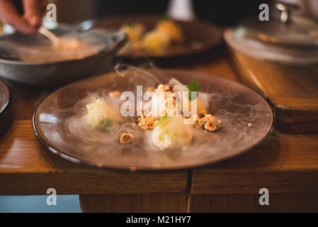 Feine Restaurants, Cafes in Cambridge, Vereinigtes Königreich Stockfoto