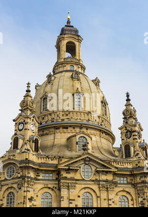 Kirche in Dresden Frauenkirche Tageslicht Sachsen Deutschland Stockfoto