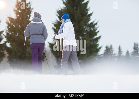 Skifahren in der Freizeit Stockfoto