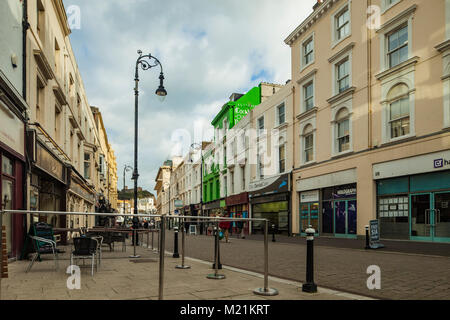 Das Stadtzentrum von Hastings, East Sussex, England. Stockfoto