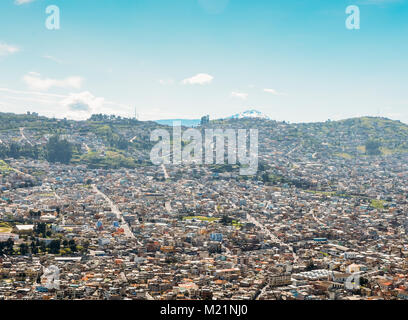 Panorama von Quito, Ecuador Stockfoto