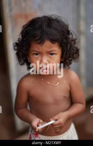 Kambodschanischen Kinder, Krakor, Kambodscha Stockfoto