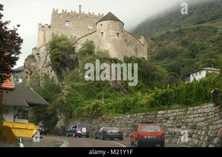 Ansicht der Scaliger Burg von Malcesine, Italien Stockfoto