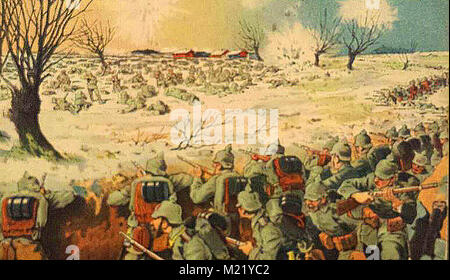 Erster Weltkrieg (1914-1918) aka Der Große Krieg oder Weltkrieg - Grabenkämpfe auf dem deutschen Linien Stockfoto