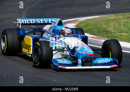 F1: Michael Schumacher Benetton Renault, GP San Marin 1995 Stockfoto