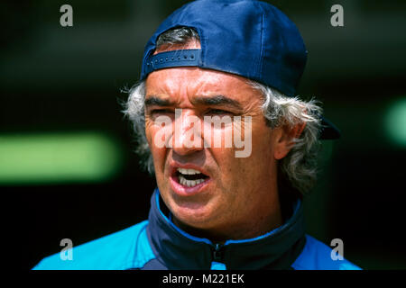 Flavio Briatore, Benetton Renault F1, San Marin GP 1995, Imola Stockfoto