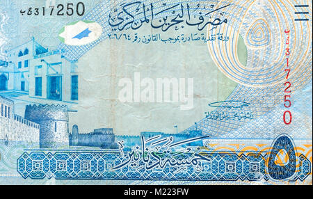 Bahrain 5 fünf Dinar-Banknoten Stockfoto