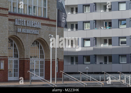 Kusaal verändern. Das alte Spa Halle neben dem Rathaus, Westerland, Sylt, Nordsee, Nordfriesland, Schleswig-Holstein, Deutschland, Europa Stockfoto