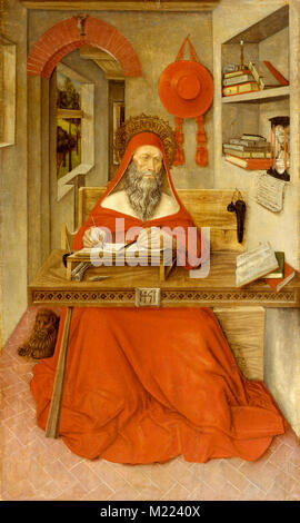 Der Heilige Hieronymus in seiner Studie - Antonio da Fabriano II - malte 1451 Stockfoto