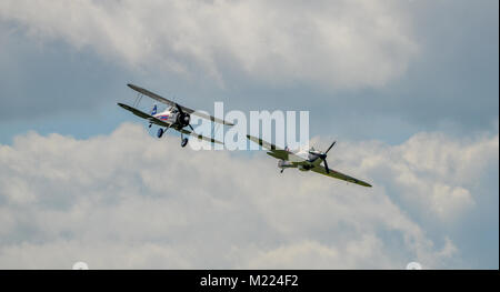 RAF-Kämpfer von 1939 in Shoreham Airshow Stockfoto