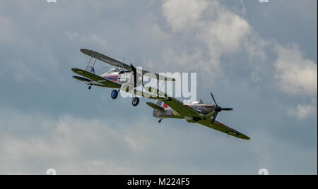 RAF-Kämpfer von 1939 in Shoreham Airshow Stockfoto