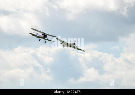 RAF-Kämpfer von 1939 in Shoreham Airshow Stockfoto