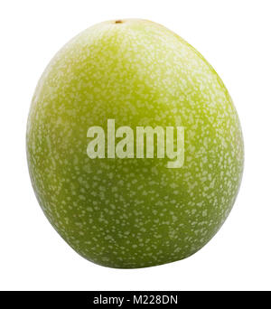 Isolierte Passionsfrucht. Maracuja isoliert auf weißem Hintergrund mit Freistellungspfad Stockfoto