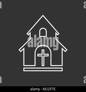 Die Kirche Heiligtum vector illustration symbol. Einfache flache Piktogramm für Business, Marketing, mobile App, Internet auf schwarzen Hintergrund. Stock Vektor