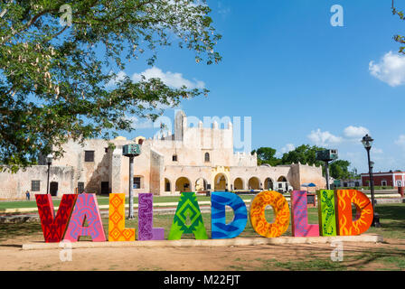 Valladolid, Yucatan, Mexiko, Convento de San Bernardino de Siena Stockfoto