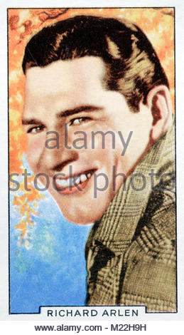 Amerikanische Schauspieler Richard Arlen 1899 - 1976 Stockfoto