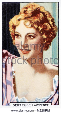 Englische Schauspielerin, Sängerin und Tänzerin Gertrude Lawrence, 1898 - 1952 Stockfoto