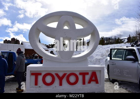 Breckenridge, Colorado, USA: Jan 28, 2018: Die 28. jährliche internationale Schnee Skulptur Stockfoto