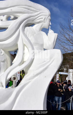 Breckenridge, Colorado, USA: Jan 28, 2018: 2018 'geheime' Schnee Skulptur Stockfoto