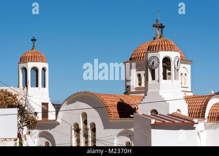 St. George Kirche in Kritsa, Kreta, Griechenland, Oktober 2017. Die Kirche wird auf den unteren Hang des Dikti Berge, Ost Kreta. Stockfoto