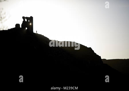 Edinburgh Hauptstadt von Schottland, Holyrood Park St Anthony's Chapel Ruinen von Arthur's Seat Stockfoto