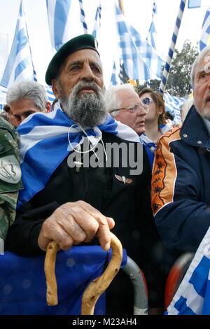 Athen, Griechenland. 04 Feb, 2018. Griechische, dass die Demonstration am Syntagma Platz. Credit: Dimitrios Karvountzis/Pacific Press/Alamy leben Nachrichten Stockfoto