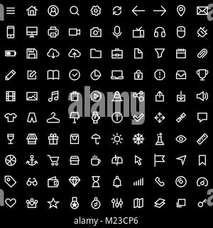 Satz von Symbolen für einfache Flat Style ui Design. Stock Vektor